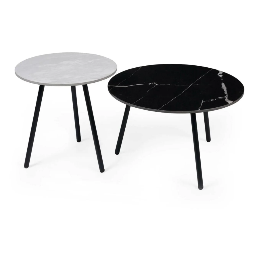 Casper Nest of Tables - Grey/Black