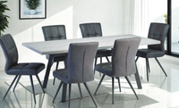 Athena 160-200cm Extension Dining Table - Light Grey