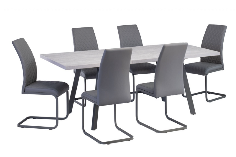 Athena 160-200cm Extension Dining Table - Light Grey