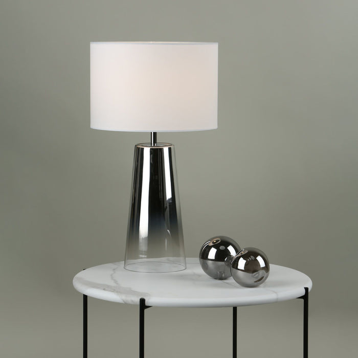 Smokey Table Lamp - Chrome Ombre Glass