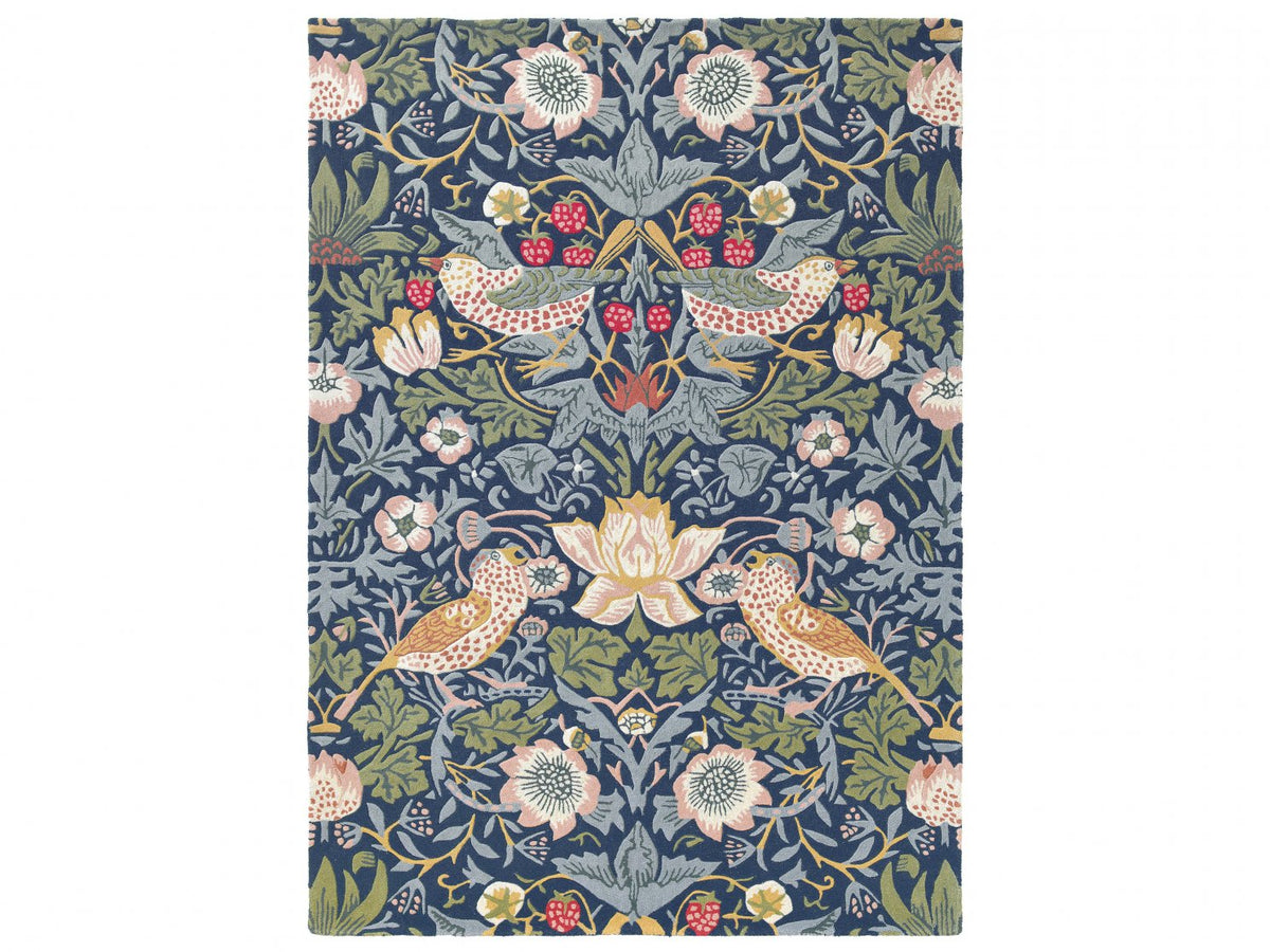 Morris & Co. Rugs -  Strawberry Thief Indigo