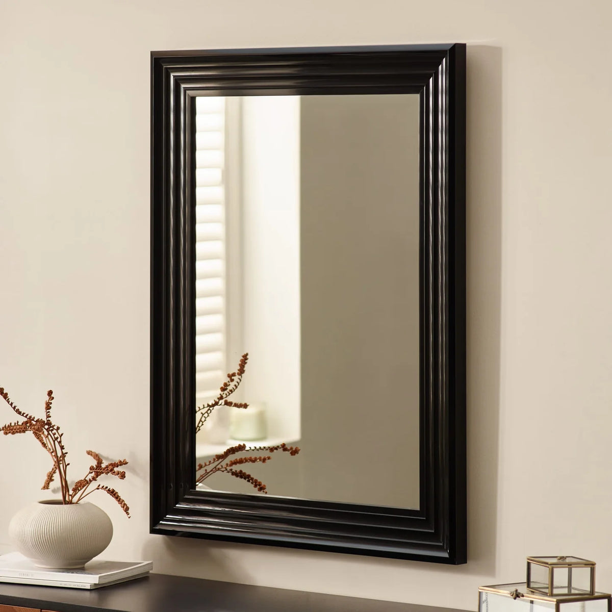 Tokyo Rectangular Mirror - Gloss Black
