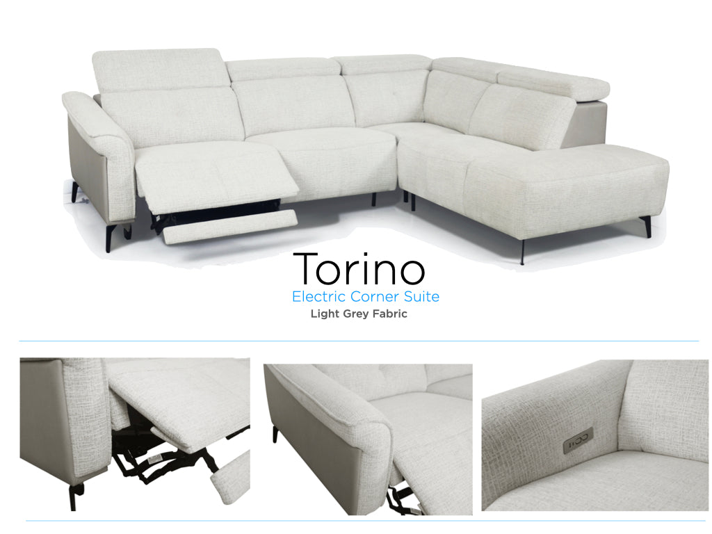 Torino Electric Corner Collection - Light Grey Fusion