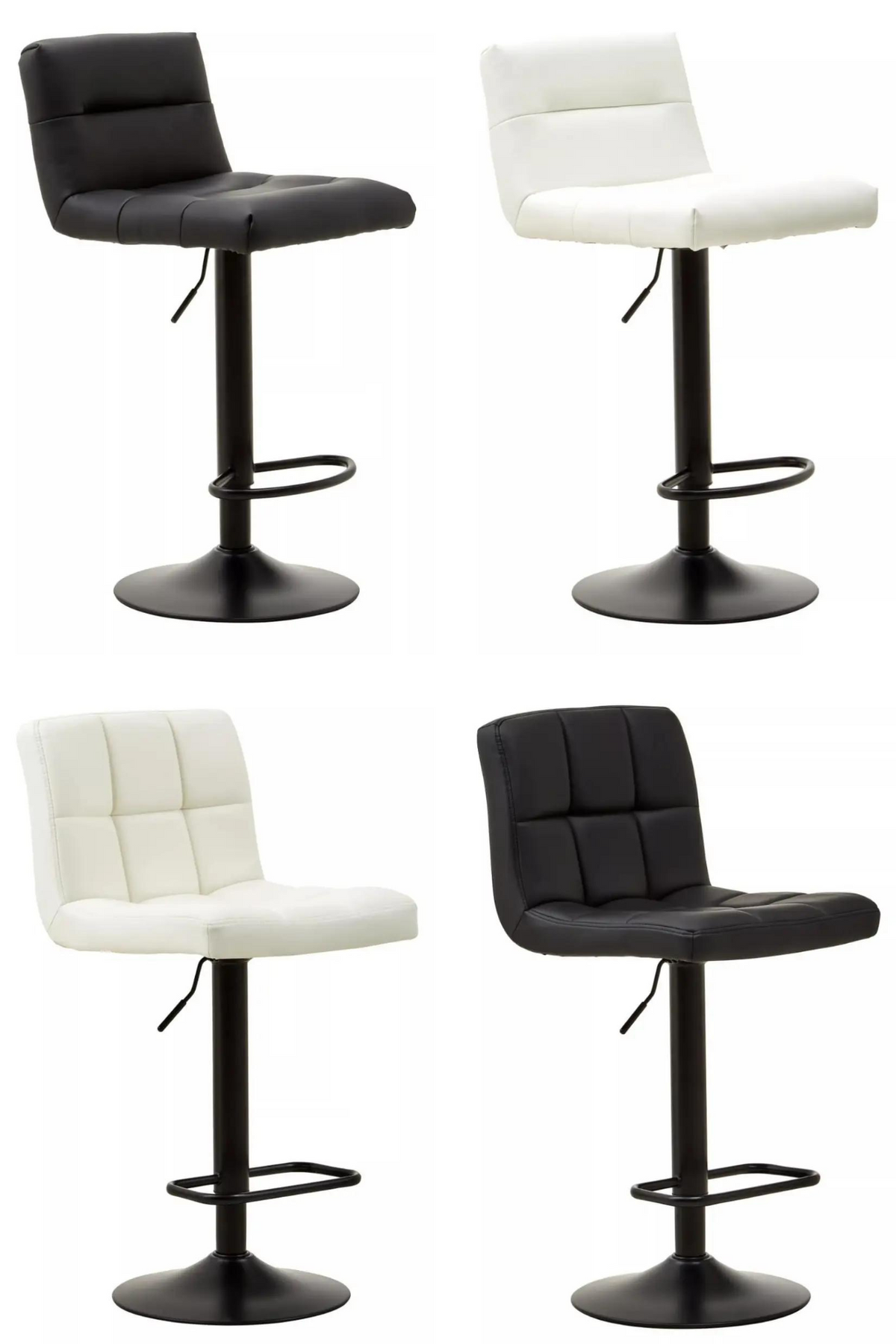 Baina Leather Effect Bar Stools (Pair)