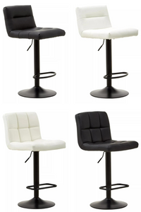 Baina Leather Effect Bar Stools (Pair)