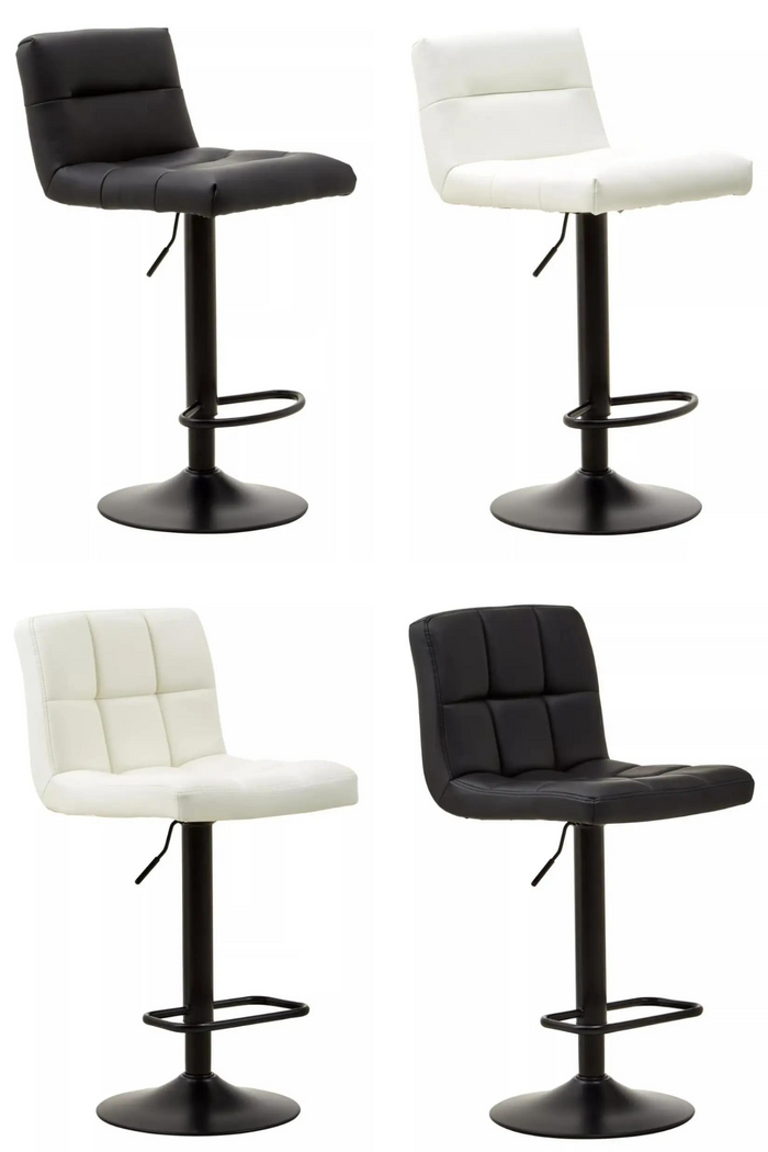 Baina Leather Effect Bar Stools (Pair)