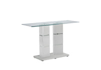 Village Occasional Tables - Grey High Gloss/Clear Glass