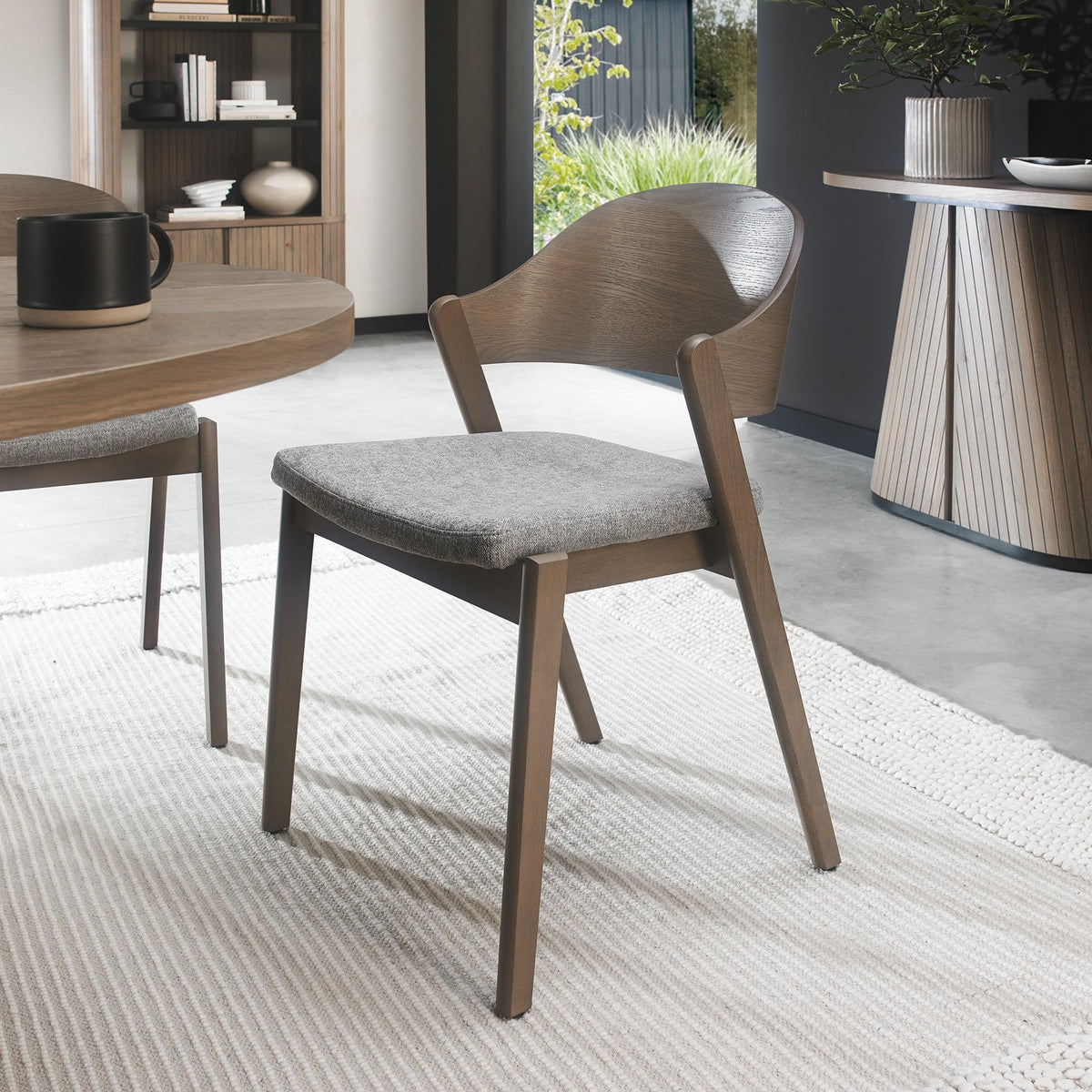 Vega Dining Collection - Grey Oiled Oak and Peppercorn