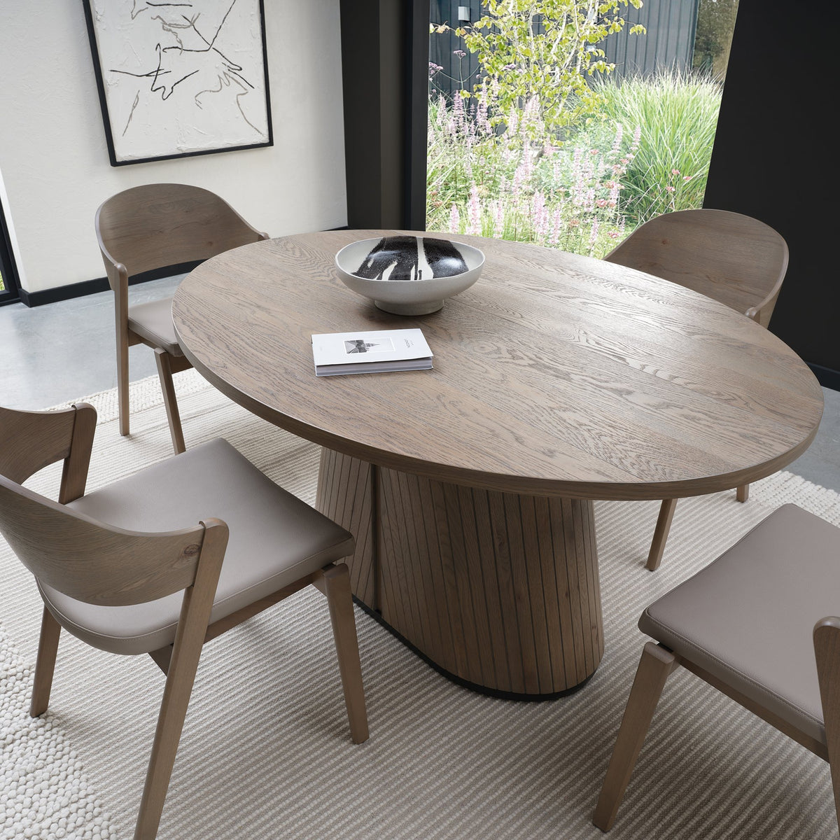 Vega Dining Collection - Grey Oiled Oak and Peppercorn