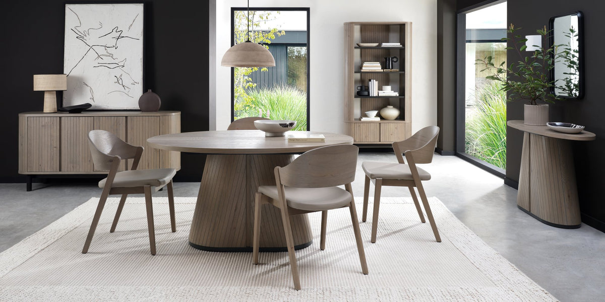 Vega Dining Collection - Grey Oiled Oak and Peppercorn