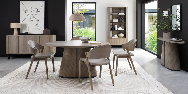Vega Dining Collection - Grey Oiled Oak and Peppercorn