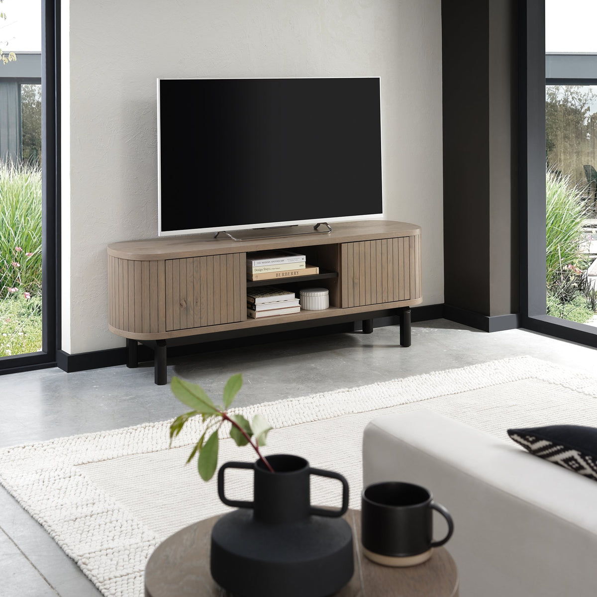 Vega Living Collection - Grey Oiled Oak and Peppercorn