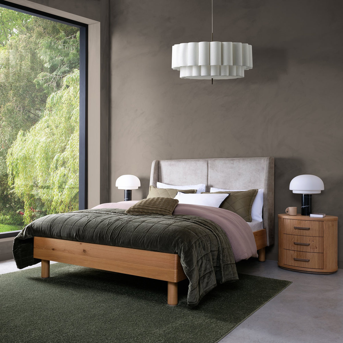 Vega Bedroom Collection - Knotty Oak
