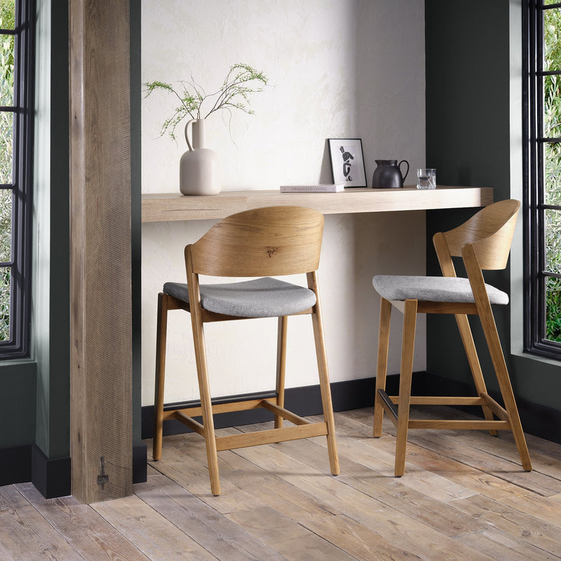 Vega Living and Dining Collection - Rustic Oak and Peppercorn