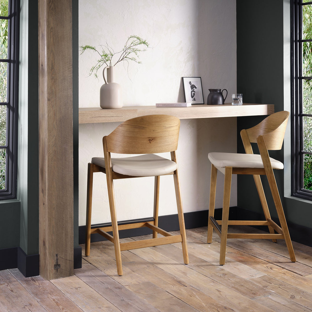 Vega Living and Dining Collection - Rustic Oak and Peppercorn