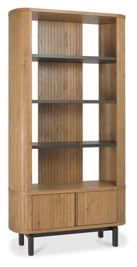 Vega Living and Dining Collection - Rustic Oak and Peppercorn