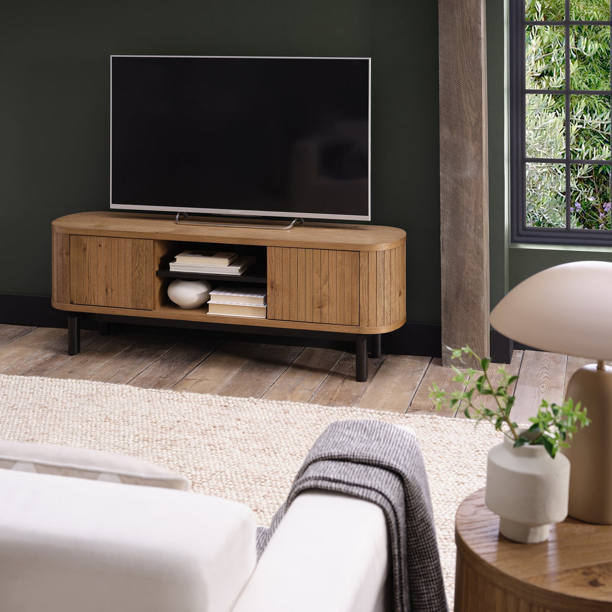Vega Living and Dining Collection - Rustic Oak and Peppercorn