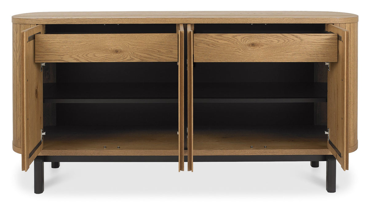 Vega Living and Dining Collection - Rustic Oak and Peppercorn