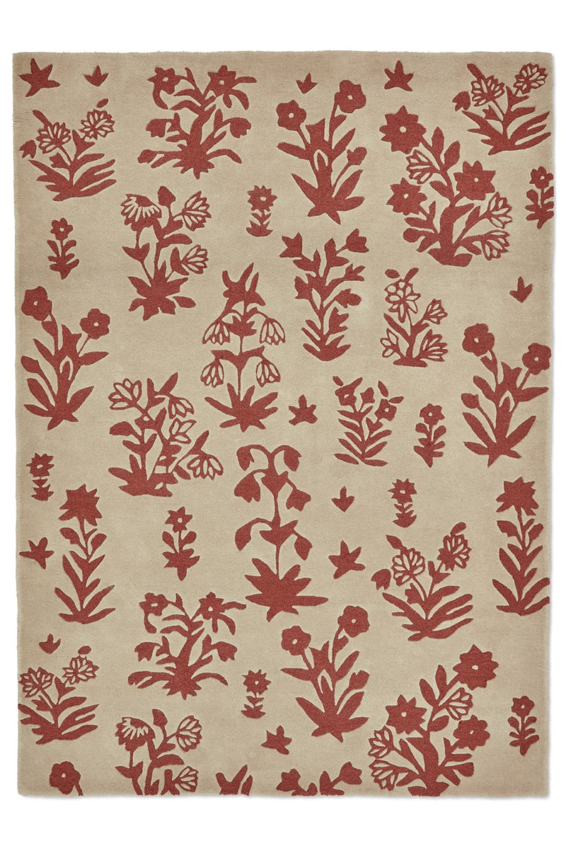 Sanderson Rugs - Woodland Glade Linen/Russet Brown