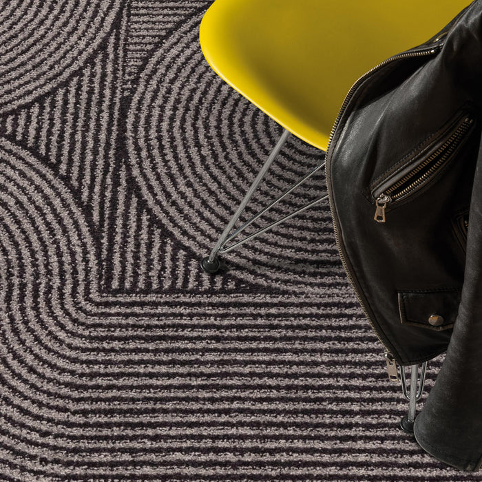 Muse Rug - Charcoal Swirl MU01