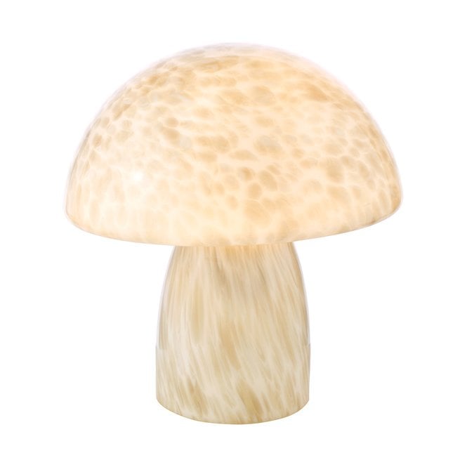 Addie Lamp - White Art Glass