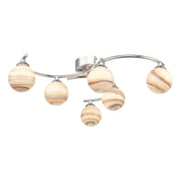 Atiya Light Collection - Polished Chrome With Planet Style Glass