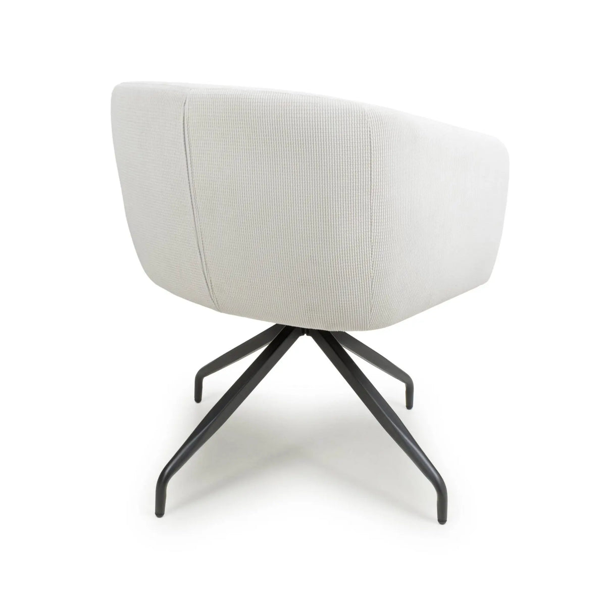 Artemis Swivel Dining Chair (pair) - White Corduroy
