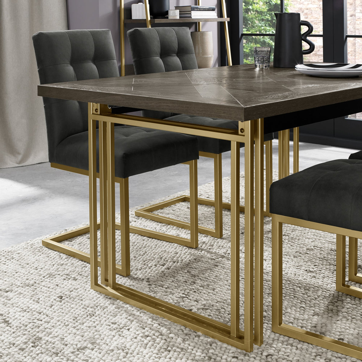 Athena Dining Collection - Fumed Oak