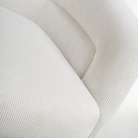 Artemis Swivel Dining Chair (pair) - White Corduroy