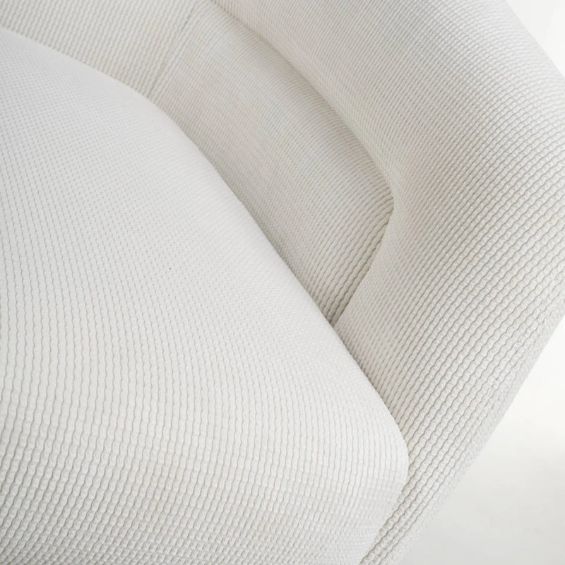 Artemis Swivel Dining Chair (pair) - White Corduroy