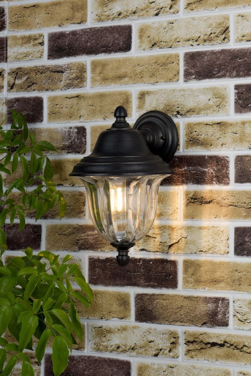 Aldgate Outdoor Wall Light - Black/Gold