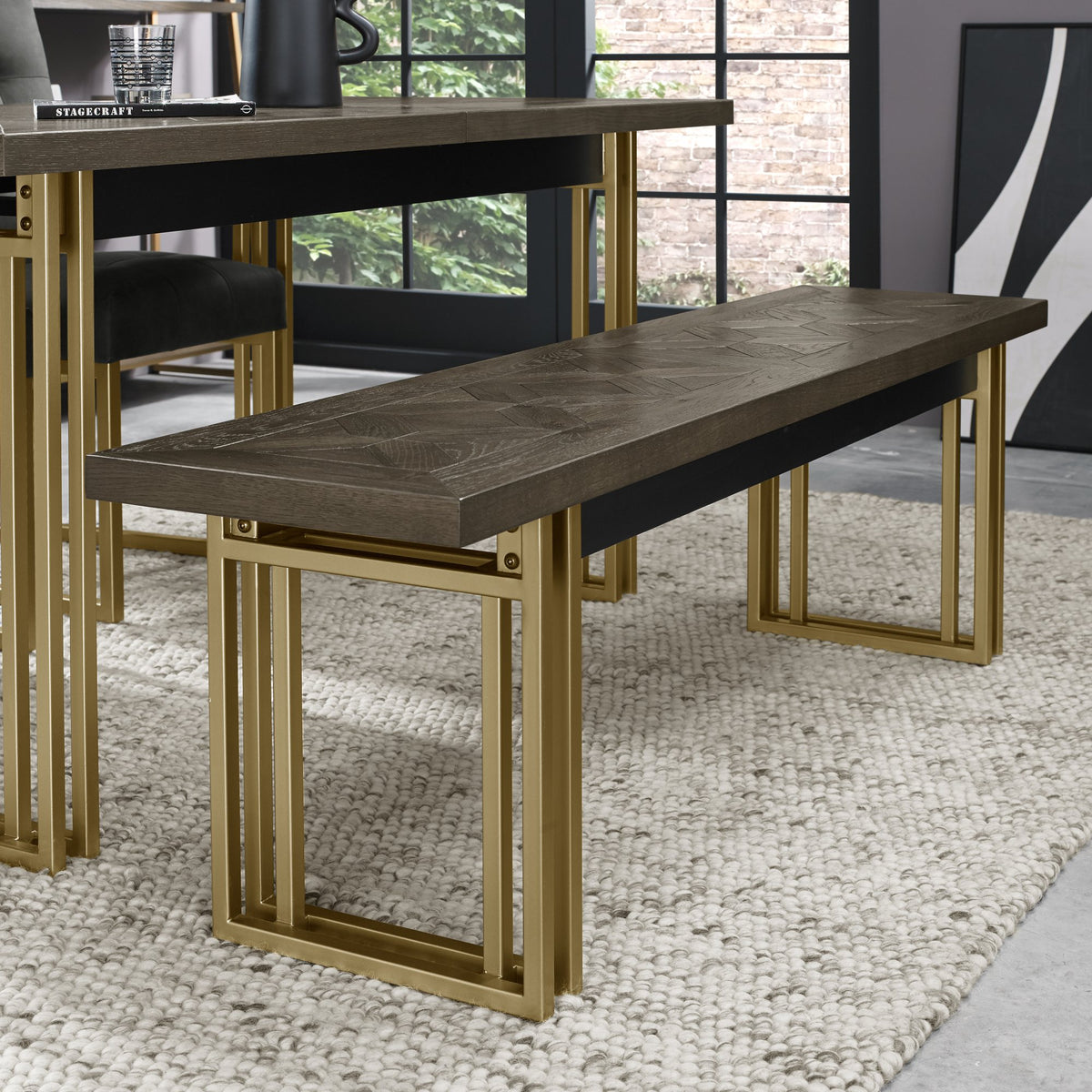 Athena Dining Collection - Fumed Oak