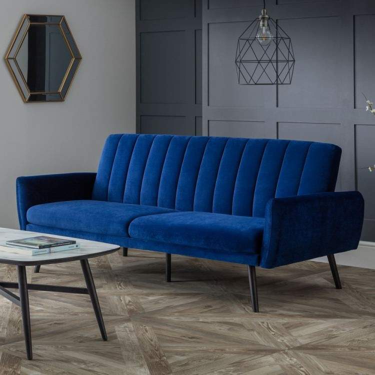 Afina Sofa Bed - Blue Velvet