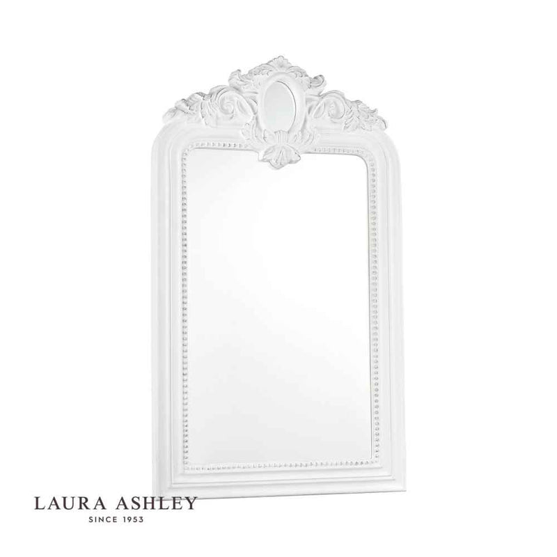 Laura Ashley Alana Rectangular Mirror - Distressed Ivory