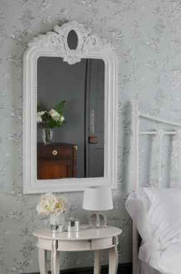 Laura Ashley Alana Rectangular Mirror - Distressed Ivory