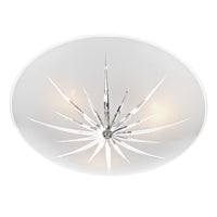 Albany 3 Light Semi Flush Pendant White/ Polished Chrome