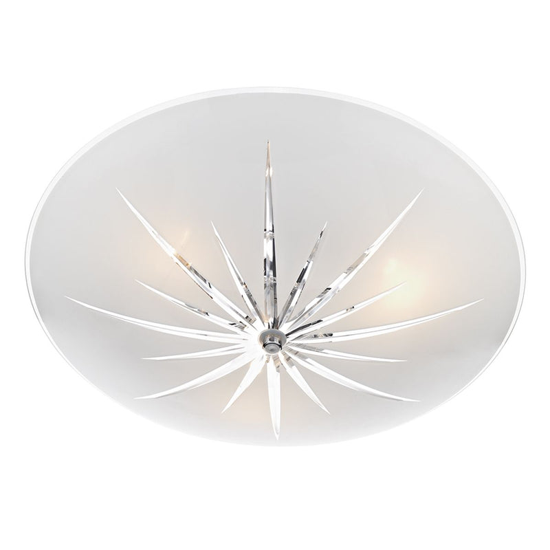 Albany 3 Light Semi Flush Pendant White/ Polished Chrome