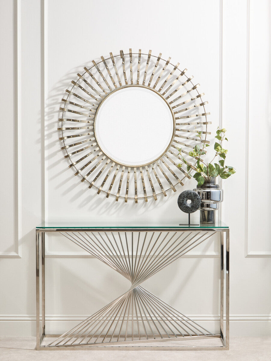 Amella Occasional Tables With Silver Finish Frame