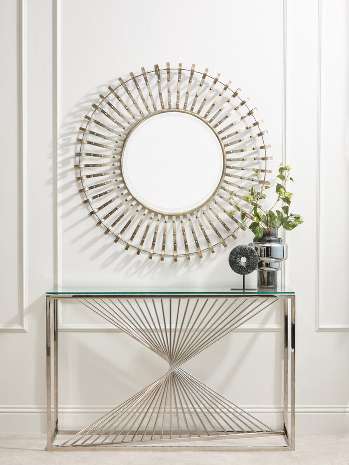 Amella Occasional Tables With Silver Finish Frame