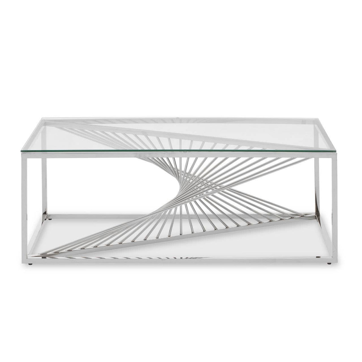 Amella Occasional Tables With Silver Finish Frame
