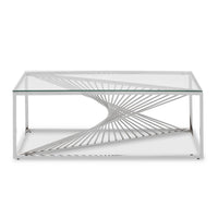 Amella Occasional Tables With Silver Finish Frame