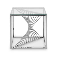 Amella Occasional Tables With Silver Finish Frame