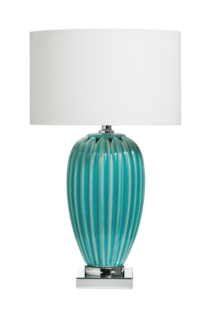 Apus Ceramic Table Lamp in Turquoise