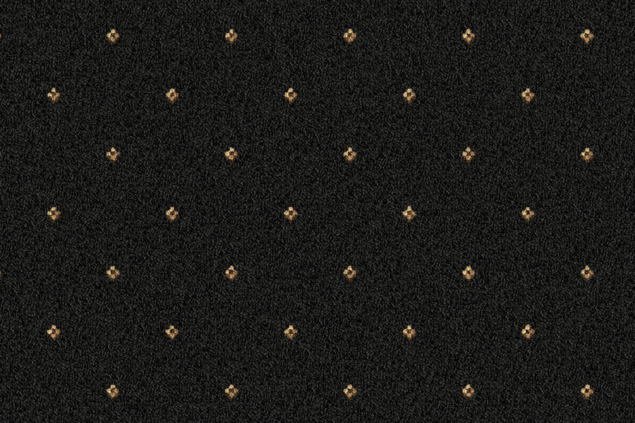 *ROLL END* Ulster Athenia Pindot Black 6.80 x 4.57