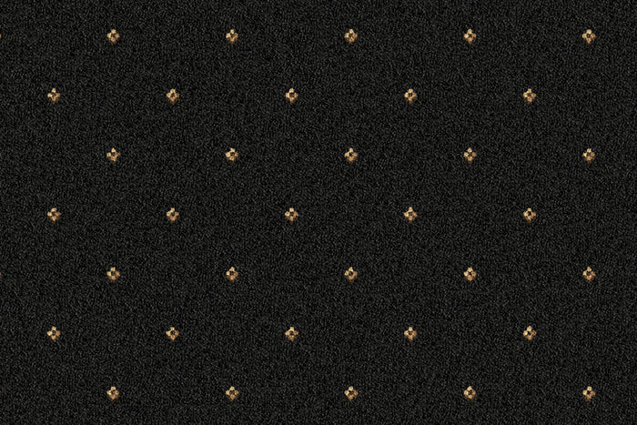 *ROLL END* Ulster Athenia Pindot Black 6.80 x 4.57