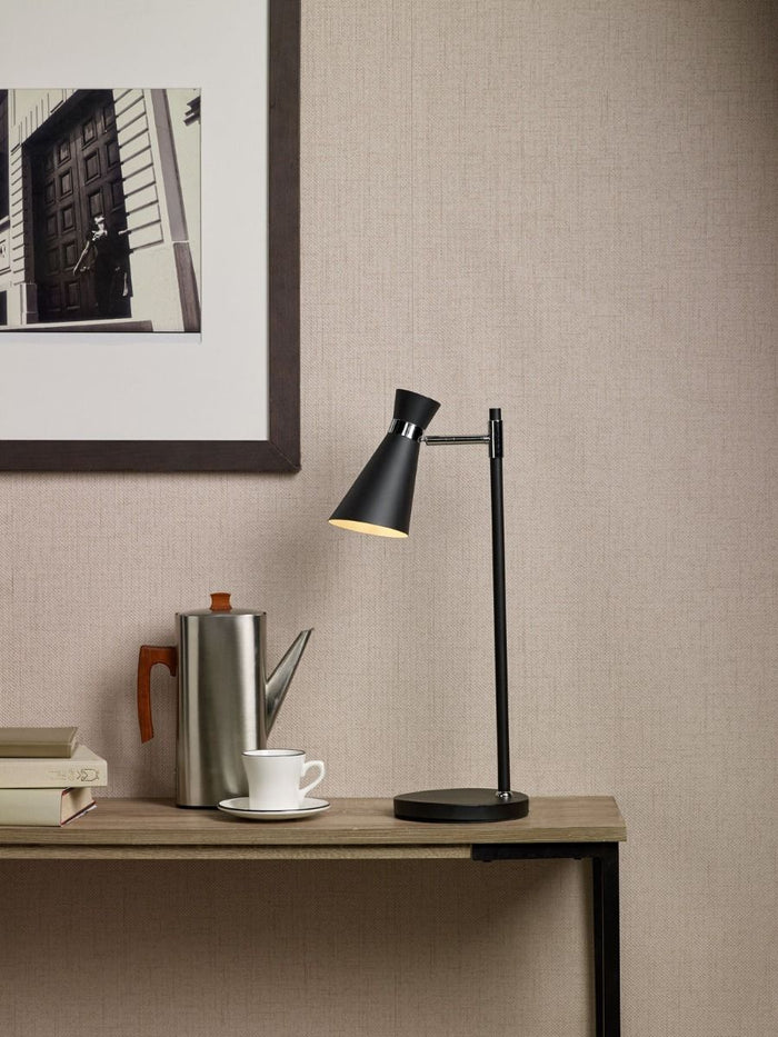 Ashworth Lighting Collection - Matt Black and Polished Chrome