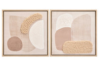 Astratto Set Of 2 Natural Textured Wall Art