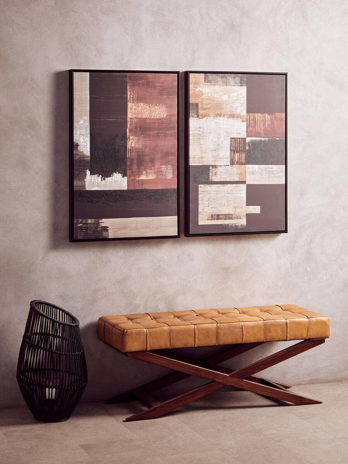 Astratto Set of 2 Geometric Abstract Canvas Wall Art