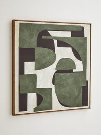 Astratto Green Textured Abstract Wall Art