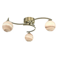 Atiya Light Collection - Antique Brass With Planet Style Glass